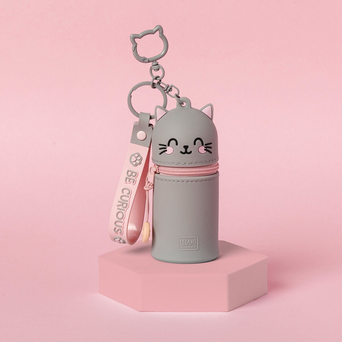 Münztasche mit Schlüsselanhänger Kitty - Mini Kawaii
