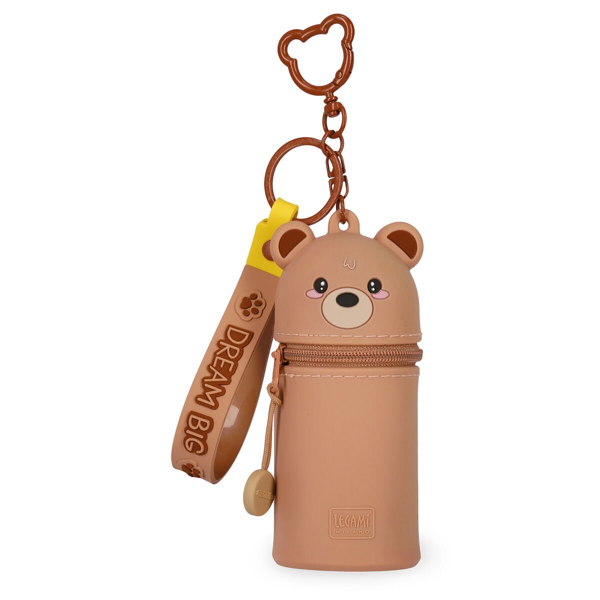 Teddy Bear Coin Purse with Key Ring - Mini Kawaii