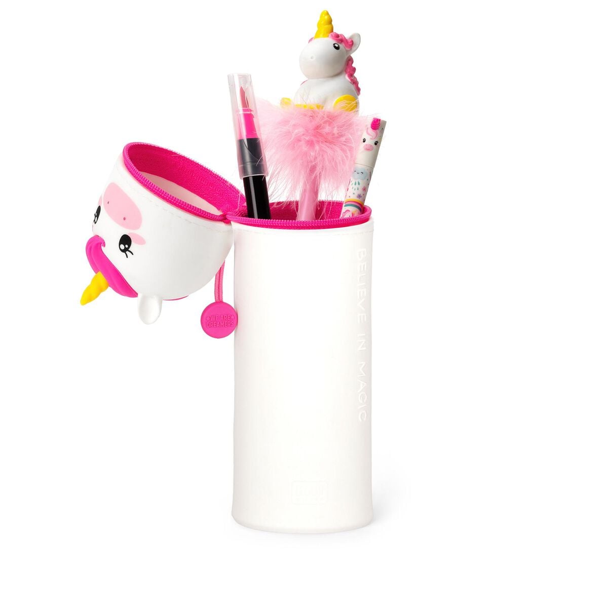 Unicorn "Believe in Magic" 2-in-1 Silicone Pencil Case