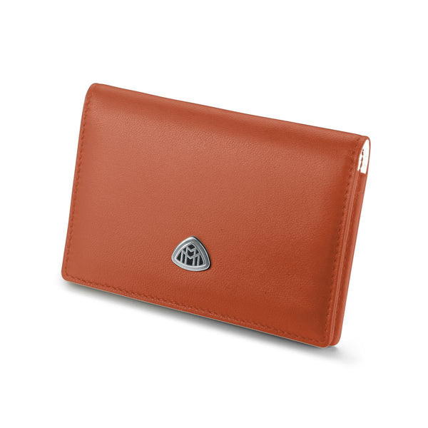 Custodia per carte di credito Maybach The Fellowship II in pelle nappa di agnello, arancione
