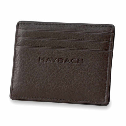 Portacarte di credito Maybach The Realm II Flat, 5 scomparti per carte, color marrone espresso