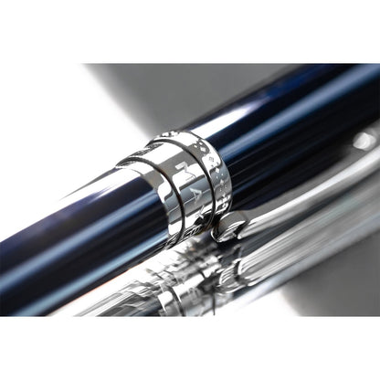 Stilografica Maybach The Peak I Lustrous - Platinum, 18Kt, lacca blu nautico