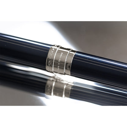 Stilografica Maybach The Peak I Lustrous - Platinum, 18Kt, lacca blu nautico