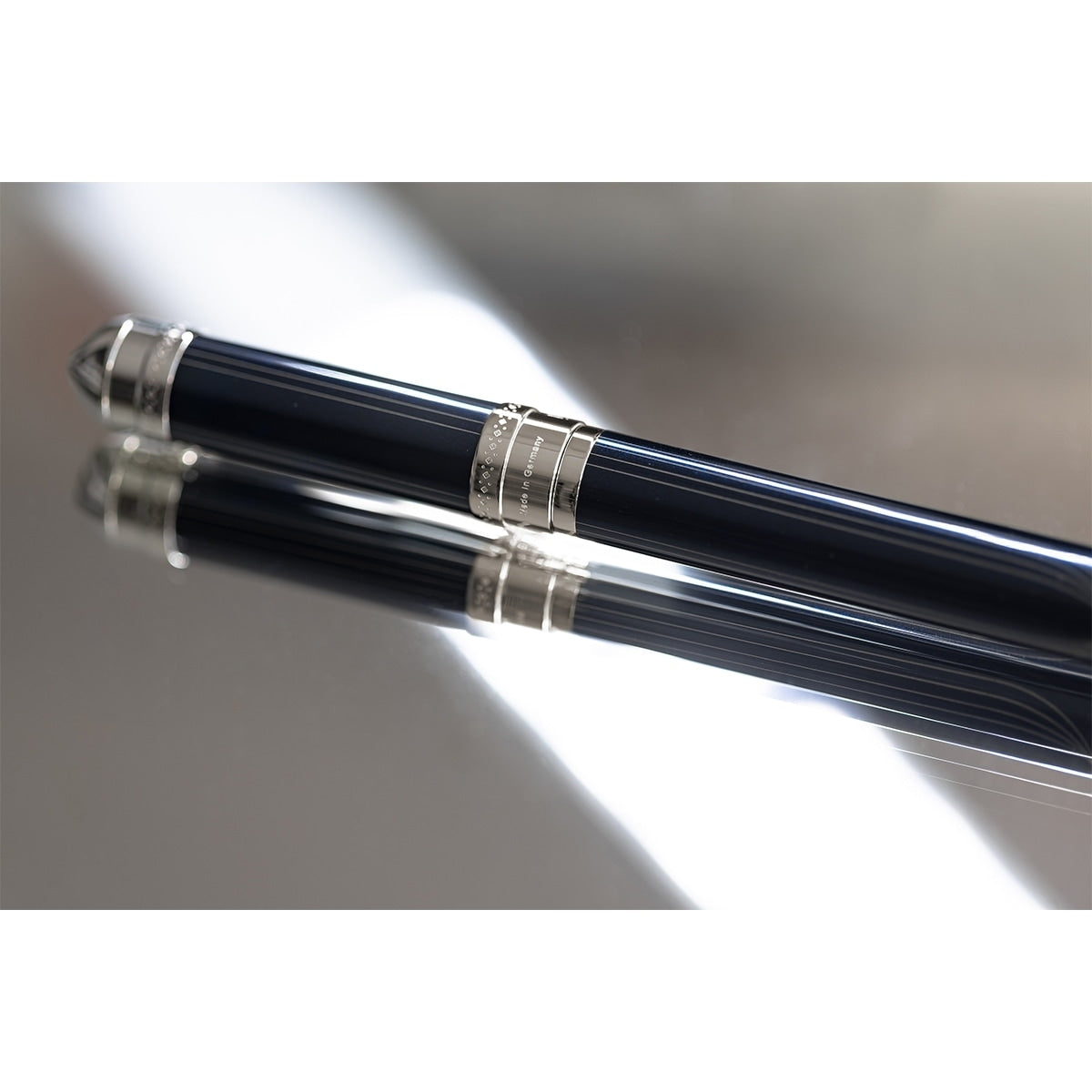 Stilografica Maybach The Peak I Lustrous - Platinum, 18Kt, lacca blu nautico