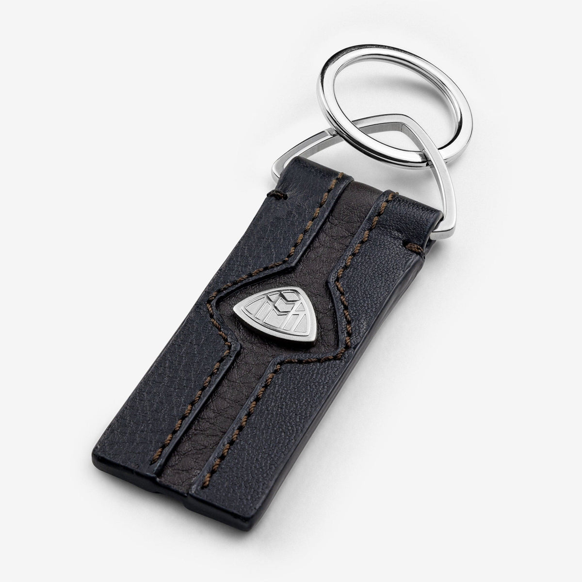 Portachiavi Maybach The Key Moment II in pelle, nero/marrone