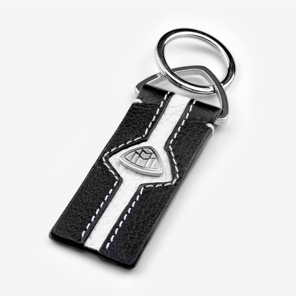 Portachiavi Maybach The Key Moment II in pelle, nero/bianco