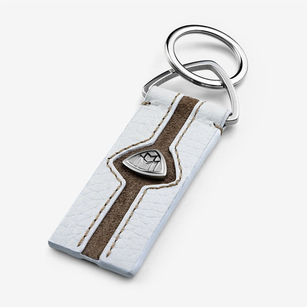 Portachiavi Maybach The Key Moment II in pelle, bianco/tortora