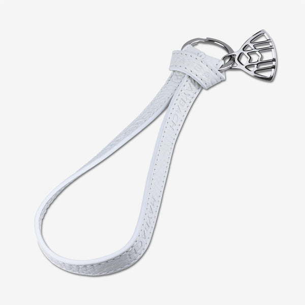 Portachiavi Maybach The Release II in pelle, bianco