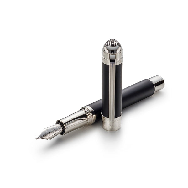 Penna stilografica Maybach The Peak I Volcanic Black - Platinum, 18Kt, Nero Vulcanico