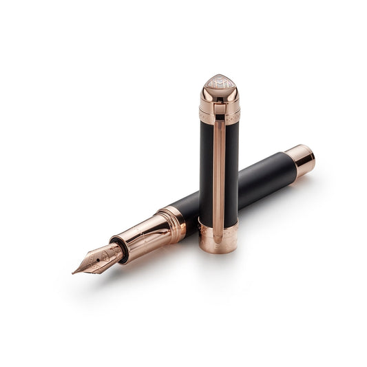 Penna stilografica Maybach The Peak I Volcanic Black - Oro rosa, 18Kt, Volcanic Black
