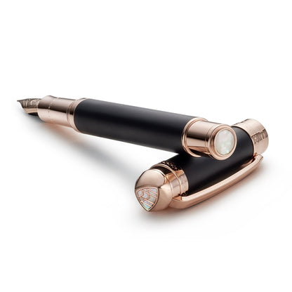Penna stilografica Maybach The Peak I Volcanic Black - Oro rosa, 18Kt, Volcanic Black