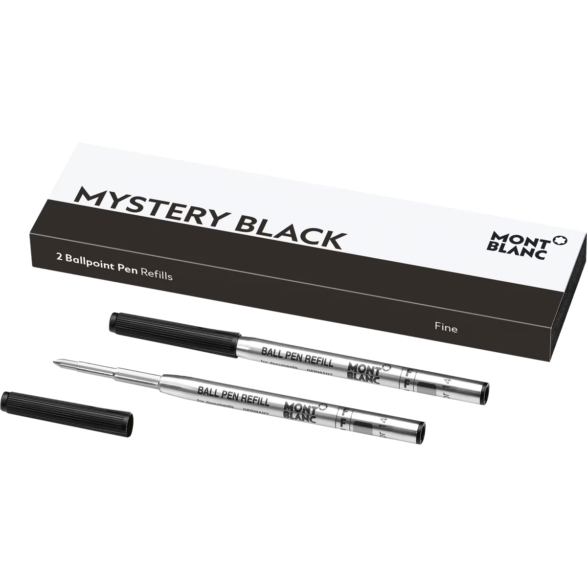 Montblanc, refill per penna a sfera, fine, Mystery Black