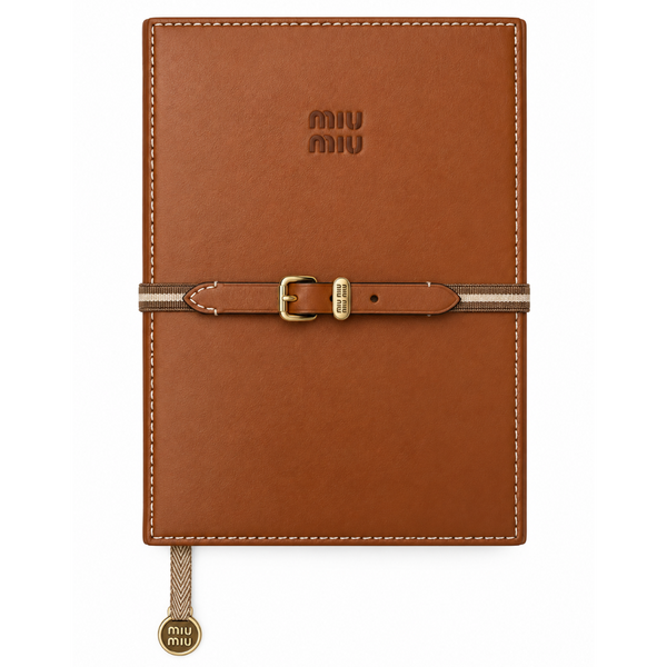 Taccuino Miu Miu in pelle - cognac