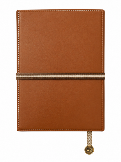 Taccuino Miu Miu in pelle - cognac