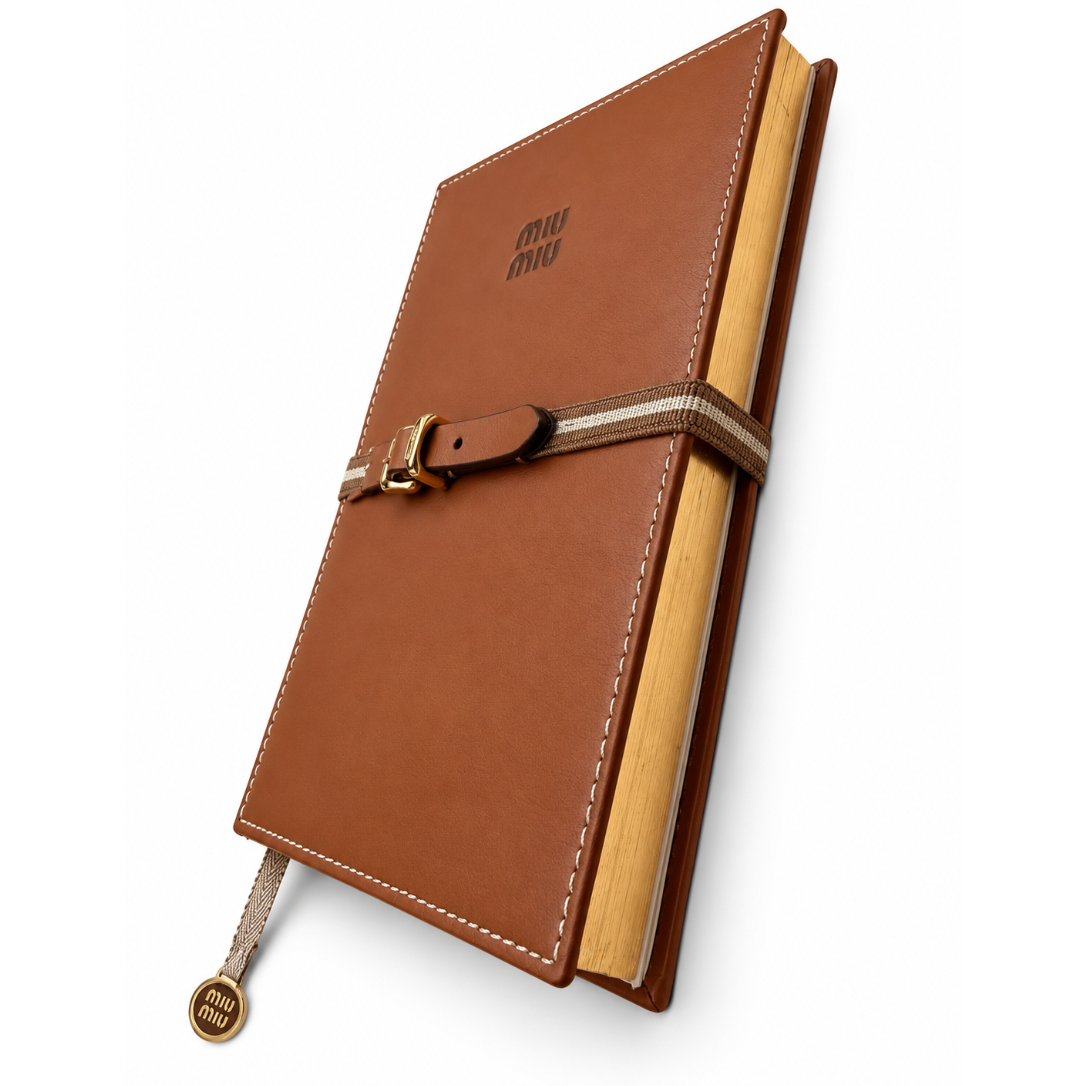 Taccuino Miu Miu in pelle - cognac