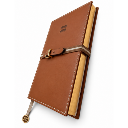 Taccuino Miu Miu in pelle - cognac