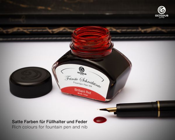 Octopus Fluids Füllhaltertinte Set Classic Brillant Rot