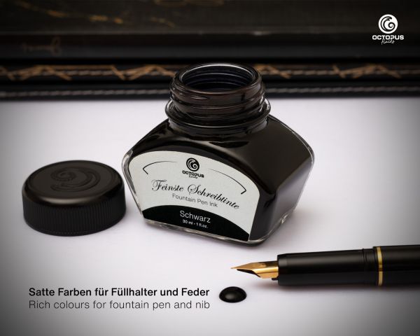 Octopus Fluids Schreibtinte Classic Schreibtinten Schwarz mit Konverter
