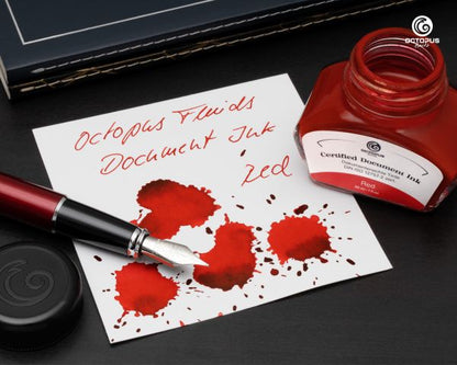 Octopus Fluids Dokumentenechte Tinte Red Ltd. Edt. DIN ISO 12757-2 Rot
