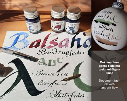 Set di 38 inchiostri pigmentati e resistenti all'acqua per scrittura e disegno Octopus Fluids Write & Draw