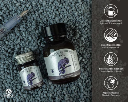 Octopus Write & Draw Ink 425 Blue Chameleon Encre de Chine pour l'écriture et le dessin