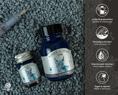 Octopus Write & Draw Ink Blue Lynx Inchiostro da scrittura e disegno