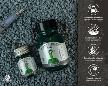 Inchiostro pigmentato per scrittura e disegno Octopus Write & Draw Green Ostrich 359 Verde