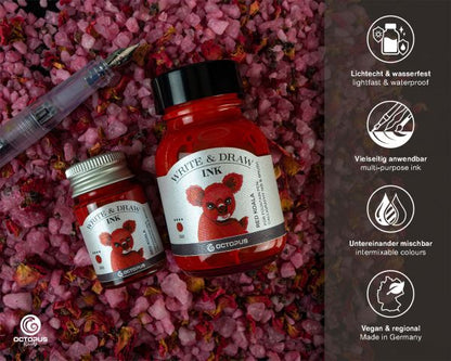 Inchiostro da scrittura e disegno Octopus Write & Draw Ink collezione Red Koala Rosso 388
