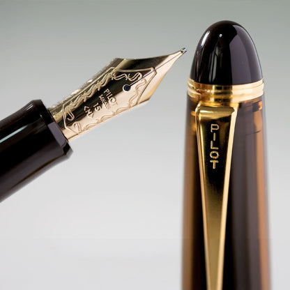 Penna stilografica Pilot Custom 823, 14Kt, marrone