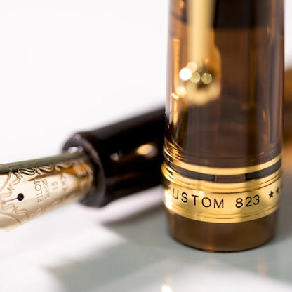 Penna stilografica Pilot Custom 823, 14Kt, marrone