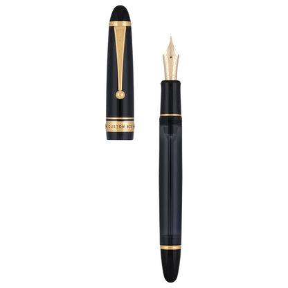 Penna stilografica Pilot Custom 823, 14Kt, nera