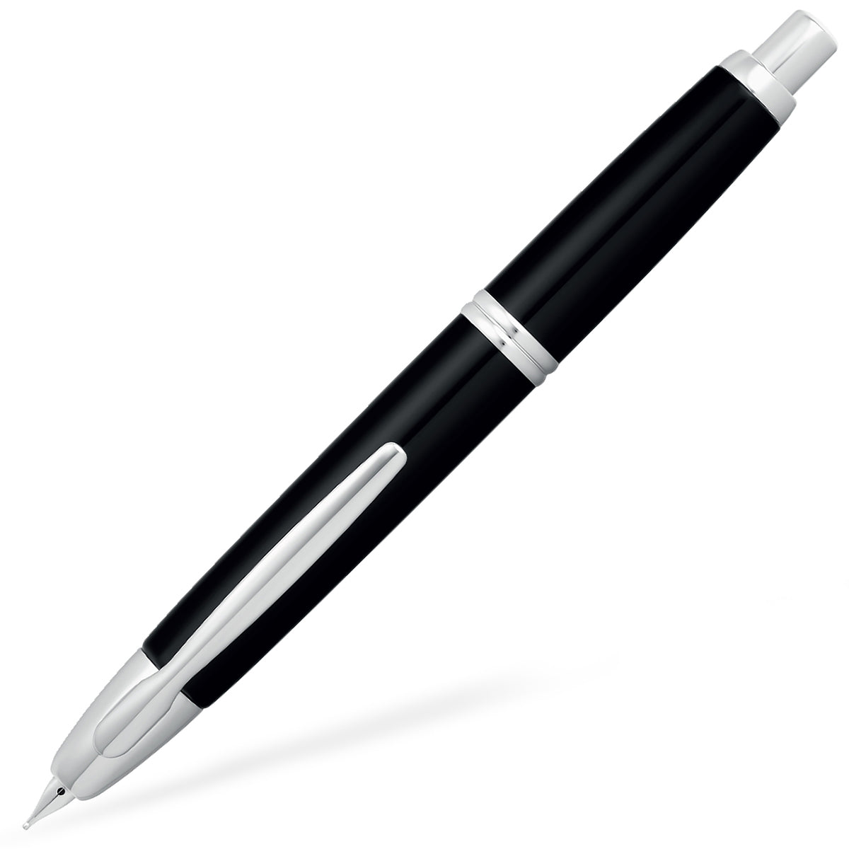 Penna stilografica Pilot Capless Rhodium, 18Kt, nera