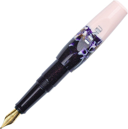 Penna stilografica BENU Pixie argento, crema di prugna