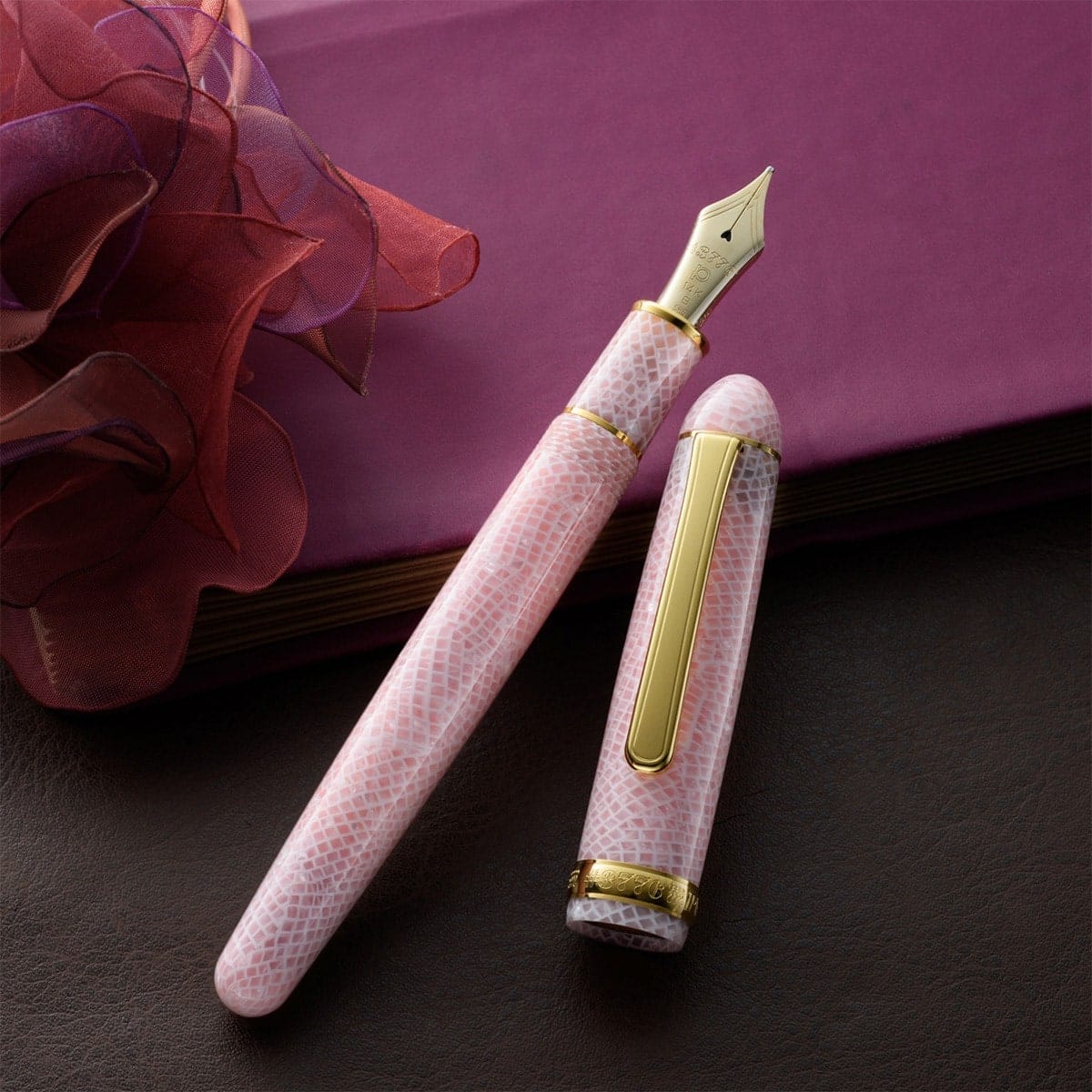 Platinum, Penna stilografica, #3776 Century Celluloide, 14Kt, Sakura