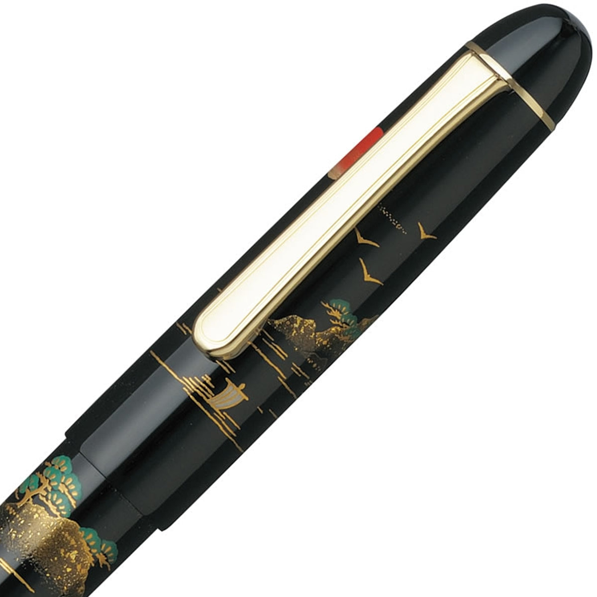 Platinum, penna stilografica, #3776 Century Kaga Maki-e, con motivi Hira Maki-e, 14kt, Sansui