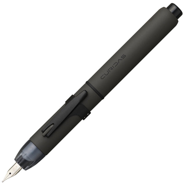 Platinum, stylo-plume, Curidas avec mécanisme à poussoir Noir