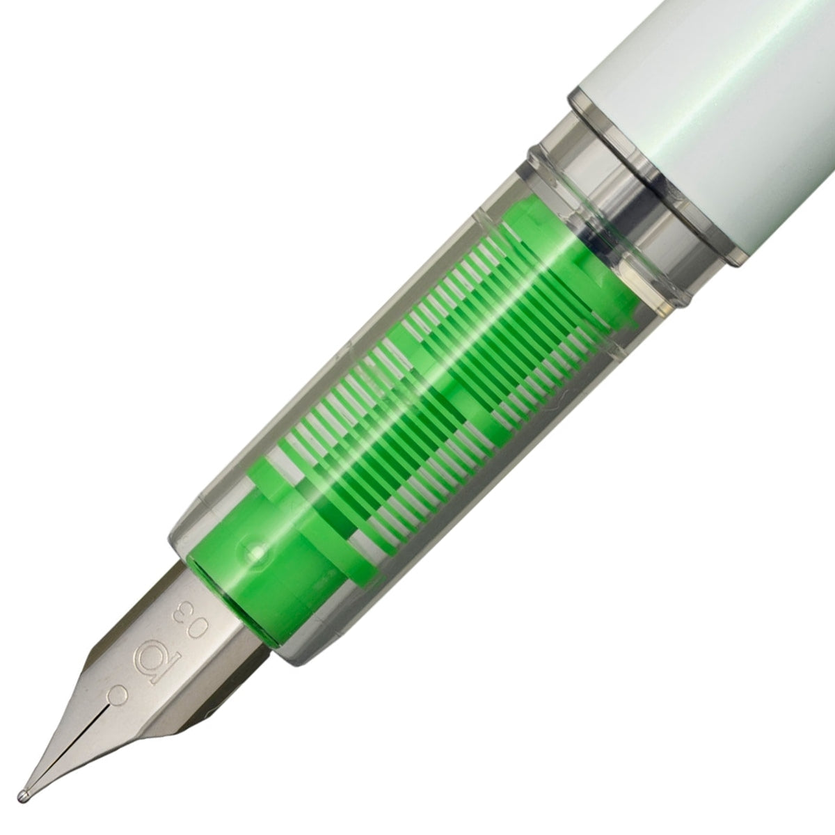 Platinum, stylo-plume, Plaisir Aura, capuchon à enclenchement Healing Green