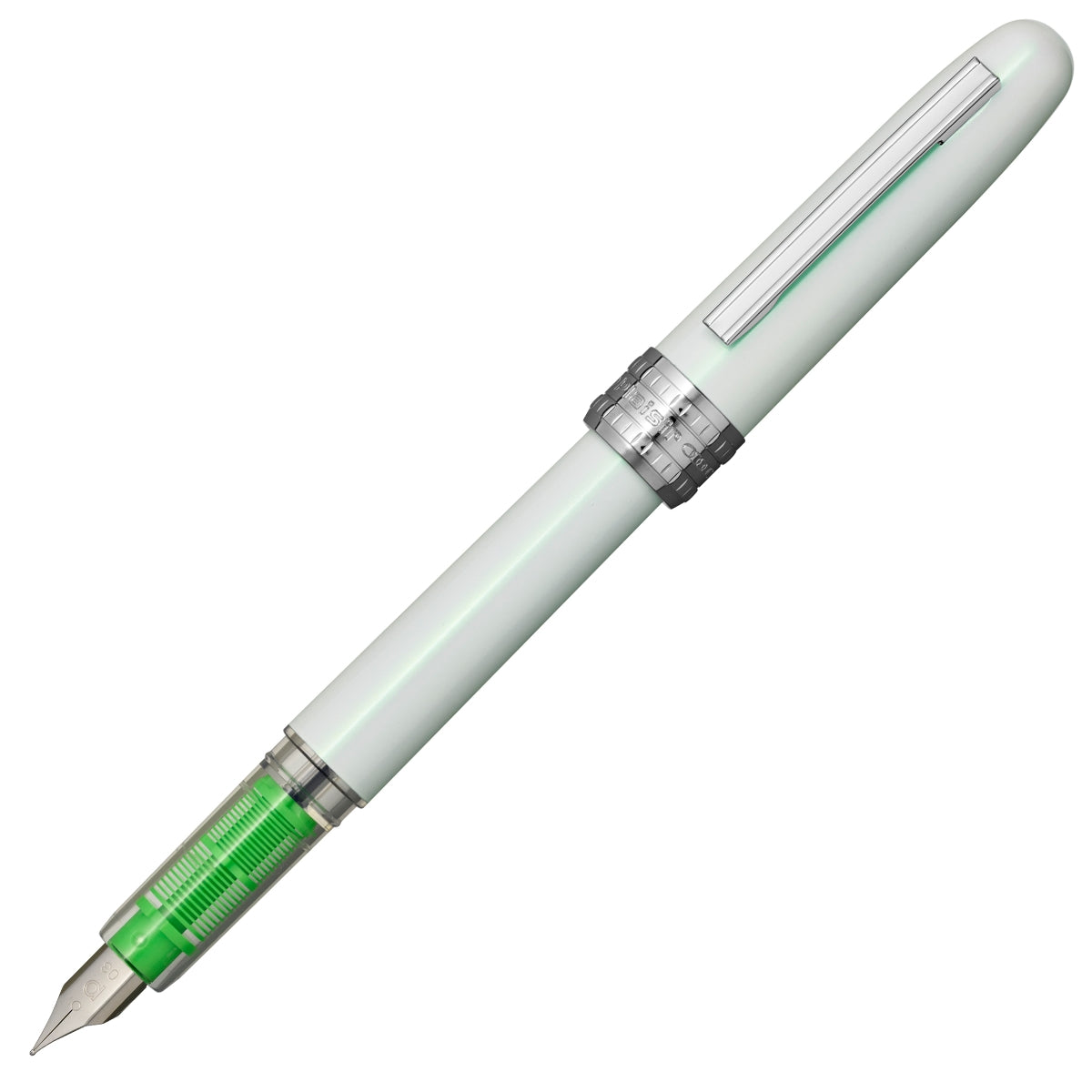 Platinum, stylo-plume, Plaisir Aura, capuchon à enclenchement Healing Green