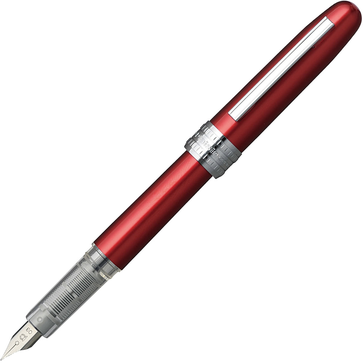 Platinum, stylo-plume, Plaisir capuchon encliquetable rouge