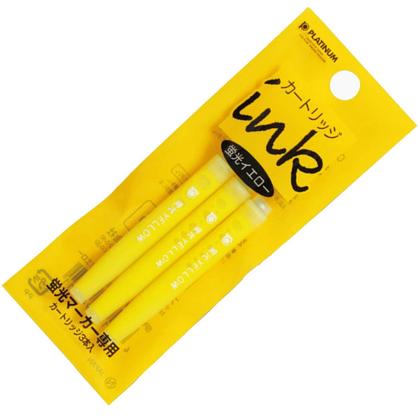 Platinum, cartouche d'encre, surligneur jaune fluorescent