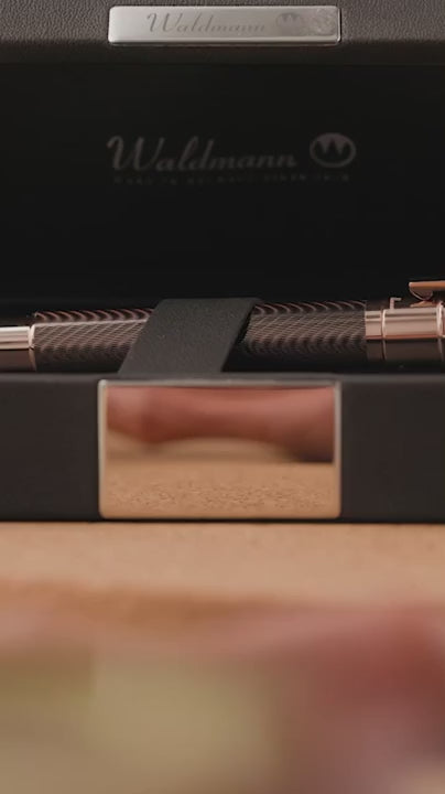 Stylo Waldmann Commander 25 Édition Limitée, plaqué or rose, marron