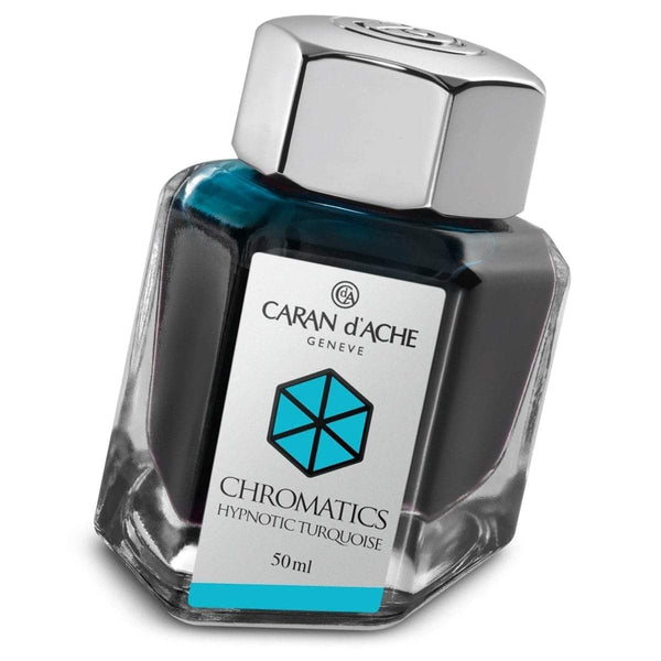 Caran d'Ache, boccetta d'inchiostro Chromatics, Hypnotic Turquoise