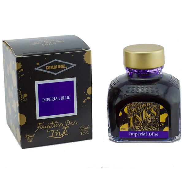 Diamine, flacon d'encre standard, 80 ml, Imperial Blue