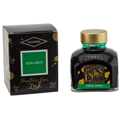 Diamine, Tintenglas, 80 ml, Ultra Green-1