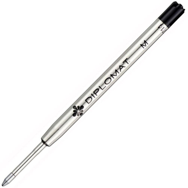 Diplomat, Refill per penna a sfera, Refill jumbo EasyFlow, nero