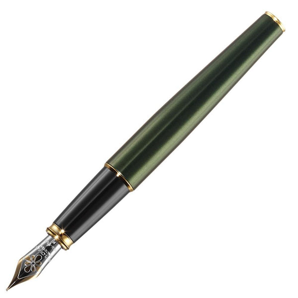 Diplomat, Stylo plume Excellence A2, plaqué or, plume 14K, Evergreen