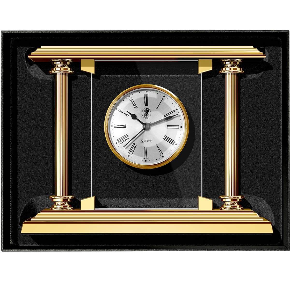 El Casco, Kamin-Uhr, 23 Karat vergoldet-8
