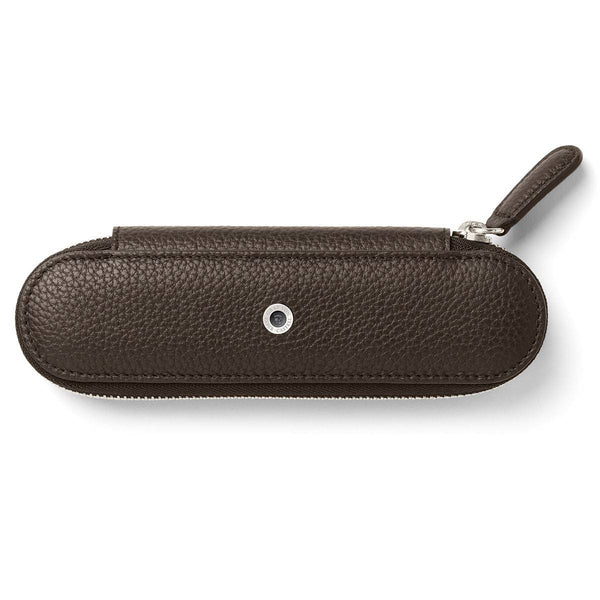 Graf von Faber-Castell, Étui à crayons cachemire, pour 2 instruments d'écriture, marron foncé