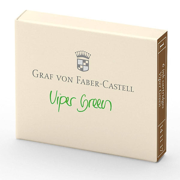 Graf von Faber-Castell, cartouche d'encre, 6x, Viper Green