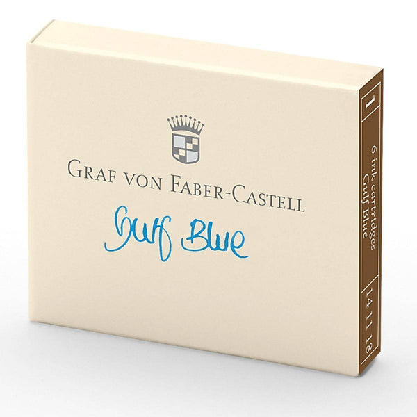 Graf von Faber-Castell, Tintenpatrone, 6x, Gulf Blue